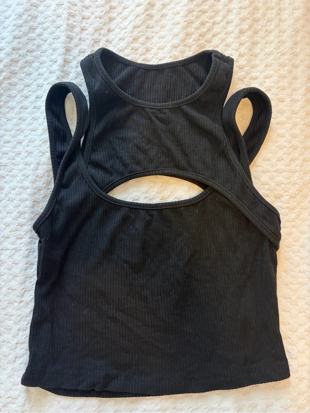 Small Black Crop Tank